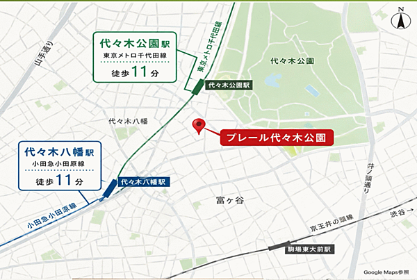 地図を拡大表示