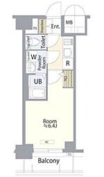 エスリード’鶴舞’グランパークス 8階1Kの間取り