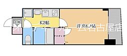 プレサンス大須観音駅前サクシード 1Kの間取図画像
