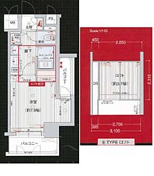プレサンス名古屋駅前アクシス 1Kの間取図画像
