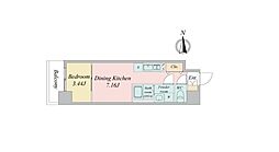 名古屋市中区金山3丁目マンション 1LDKの間取図画像