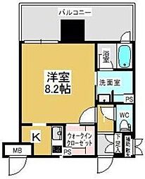 エスペランサ葵 1Kの間取図画像