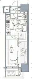 エステムコート名古屋新栄VI 1LDKの間取図画像