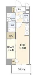 エスリード大曽根プレシャス 1LDKの間取図画像