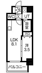 SOLメイクス新栄 1LDKの間取図画像