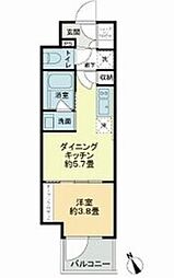 名古屋市千種区内山1丁目マンション 1DKの間取図画像