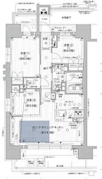 プレサンスロジェ名駅南 3LDKの間取図画像