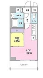 CATTLEYAGARDEN 1LDKの間取図画像