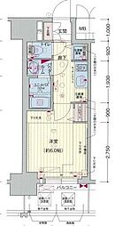 プレサンス錦プレミアム 1Kの間取図画像