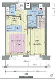 プレサンス名古屋STATIONビジュ 1LDKの間取図画像