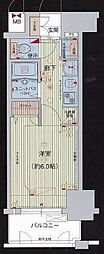 プレサンス名古屋STATIONビーフレックス 1Kの間取図画像