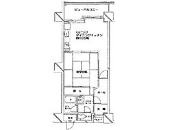 セレブラール勝浦 1LDKの間取図画像
