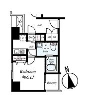 メインステージ北千住ＩＩ 304 ｜ 東京都足立区千住２丁目（賃貸マンション1K・3階・22.02㎡） その2