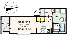 ハーモニーテラス町屋 202 ｜ 東京都荒川区町屋４丁目（賃貸アパート1R・2階・18.92㎡） その2