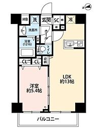 プレール・ドゥーク浅草V 1LDKの間取図画像