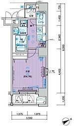 メインステージ上野 1Kの間取図画像