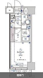 マーロ千住クレストタップ 1Kの間取図画像