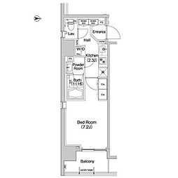 COMFORIA錦糸町 1Kの間取図画像