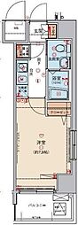 ロメック山手日暮里 1Kの間取図画像