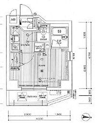 エル・ドゥーチェ本所吾妻橋 1Kの間取図画像