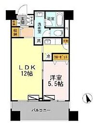 カスタリア荒川 1LDKの間取図画像