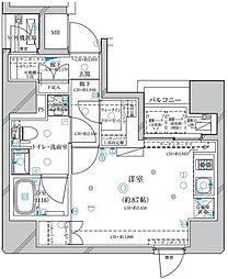 ディアレイシャス錦糸町 ワンルームの間取図画像