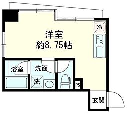 池戸ビル ワンルームの間取図画像