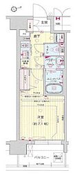 プレサスジュネ浅草WEST 1Kの間取図画像