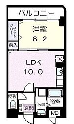 ラポール西大島イースト 1LDKの間取図画像