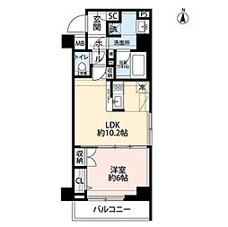 プレール・ドゥーク錦糸町5 1LDKの間取図画像