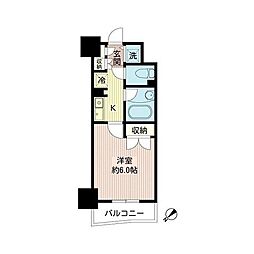 モア・クレスト築地 1Kの間取図画像