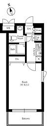 MAKESDESIGN東陽町 1Kの間取図画像