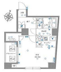 リガーレ本所吾妻橋 1Kの間取図画像