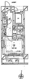 メインステージ押上4 1Kの間取図画像