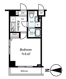 グランフォース西新井アヴェニール 1Kの間取図画像