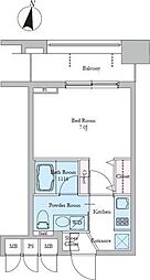 レジディア文京音羽2 1Kの間取図画像