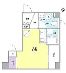K2 ワンルームの間取図画像