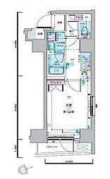 ジェイノヴィア浅草蔵前スカイガーデン 1Kの間取図画像