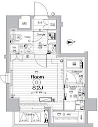MAKESDESIGN住吉3 1Kの間取図画像