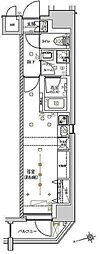 RELUXIA上野 ワンルームの間取図画像