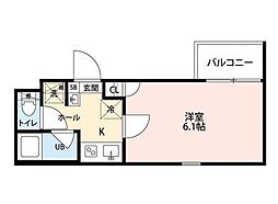 グランクオール秋葉原 1Kの間取図画像