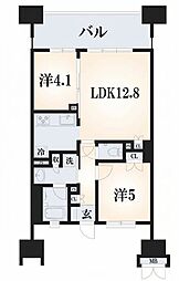 晴海テラス 2LDKの間取図画像