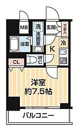 HY'SステージBrillant 1Kの間取図画像