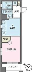 KDXレジデンス森下千歳 1Kの間取図画像