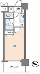 パレステュディオ日本橋浜町駅前 1Kの間取図画像