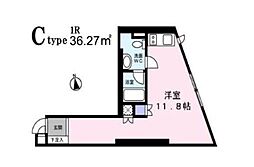 アリスマナーガーデン銀座ウォーク ワンルームの間取図画像