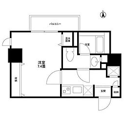 グランソロ 1Kの間取図画像