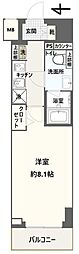 AZESTお花茶屋5 1Kの間取図画像