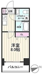 ベルシード墨田 1Kの間取図画像