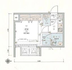 LIVCITY両国四番館 1Kの間取図画像
